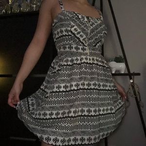 B&W party dress